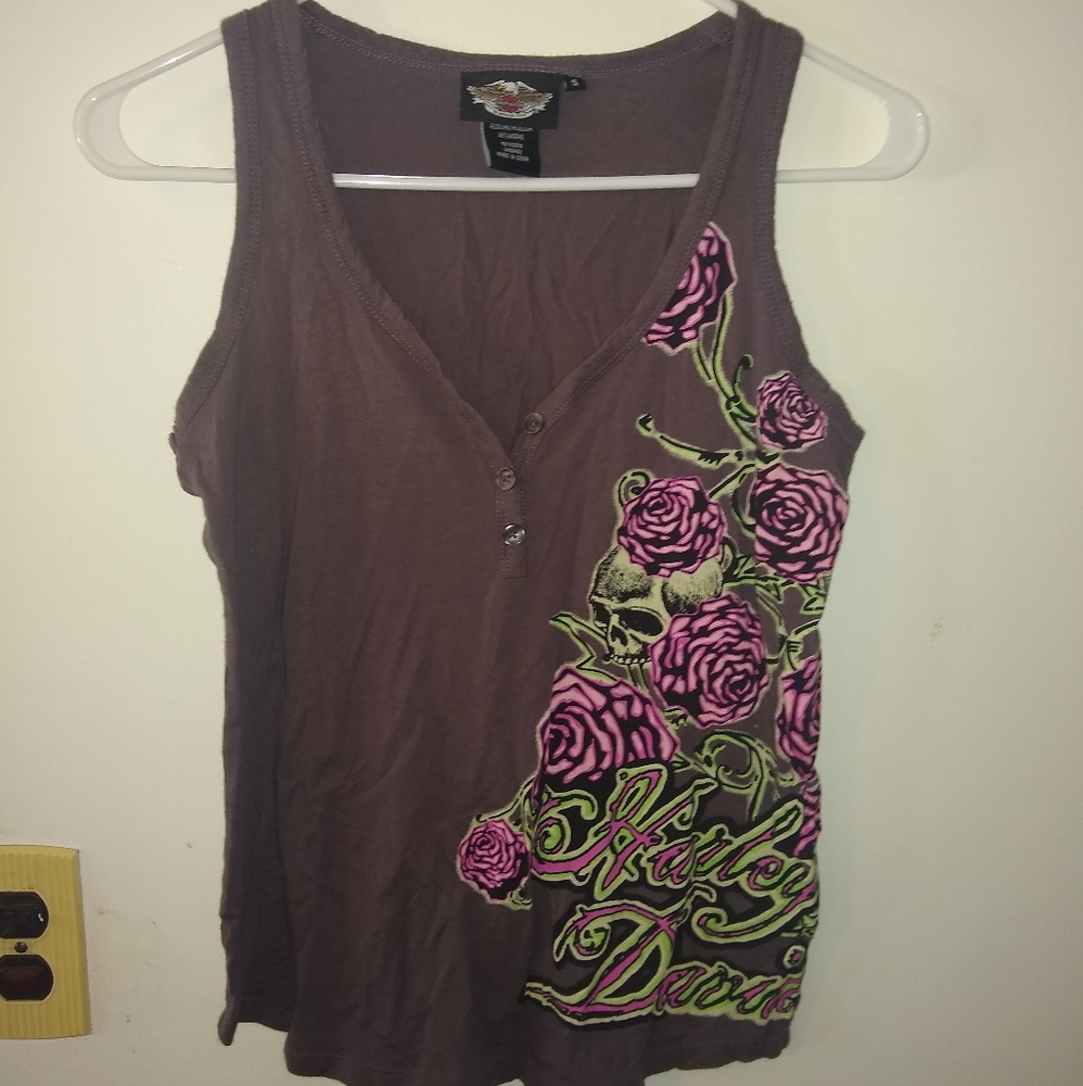 Grey with neon writing and roses